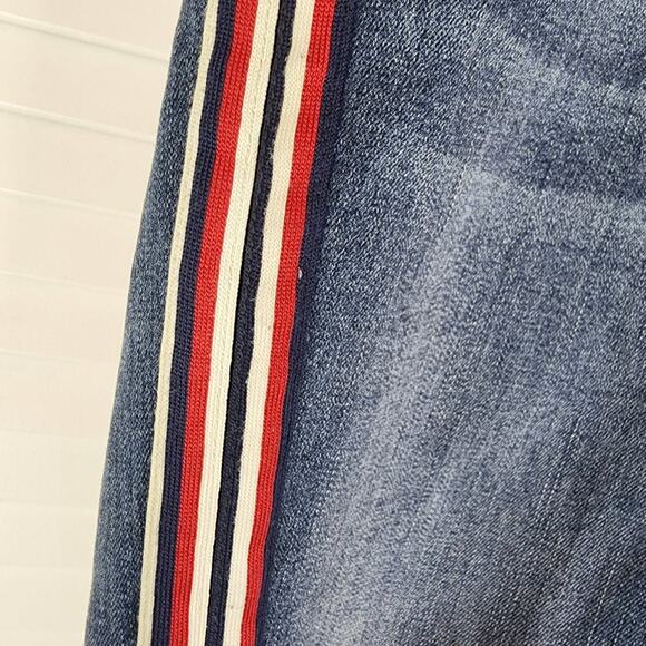 Vigoss Skinny Jeans Women 30X27 Jagger Striped Fray Hem High Rise Stretch Denim - Picture 7 of 14